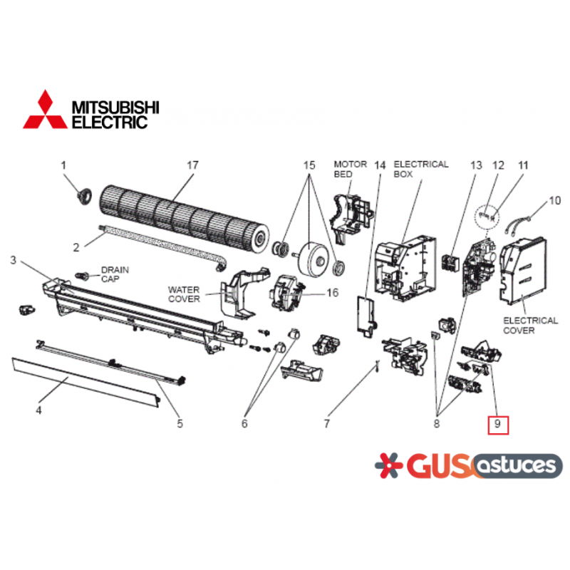 Récepteur de puissance E22K90468 Mitsubishi