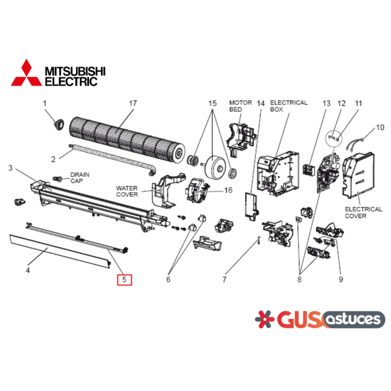 Volet bas E1231D041 Mitsubishi