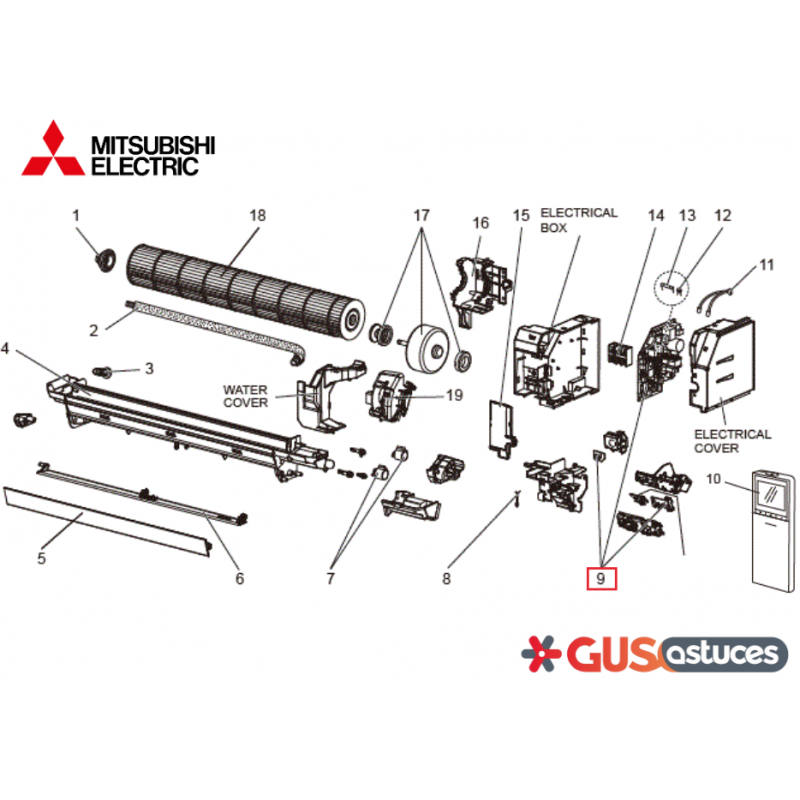 Platine de commande E2242J452 Mitsubishi