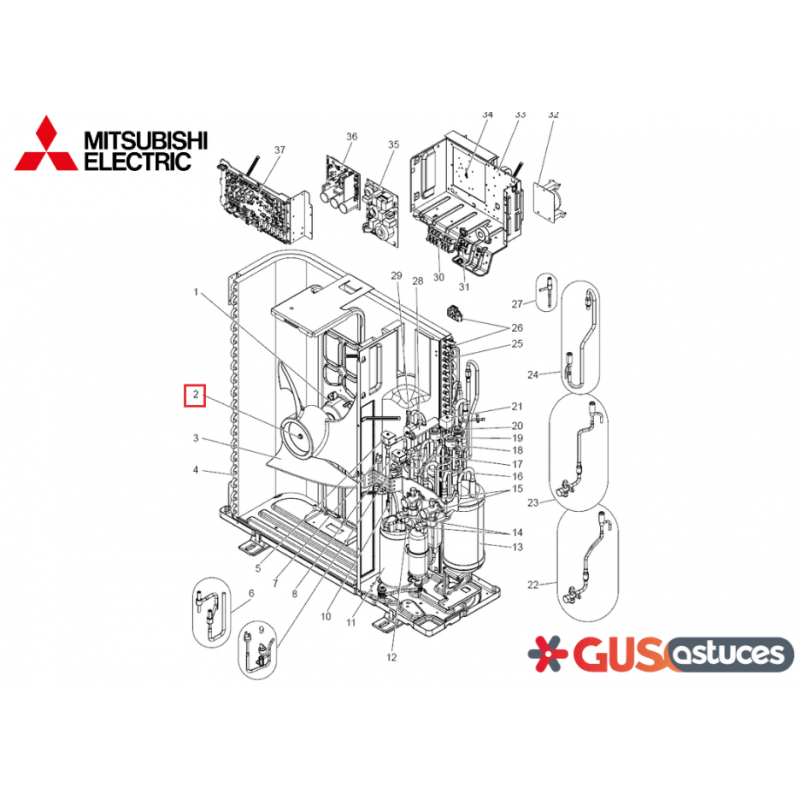 Écrou de fixation hélice R01E16097 Mitsubishi