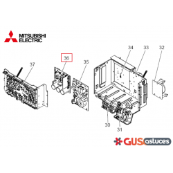 Platine d'alimentation T7WE81313 Mitsubishi