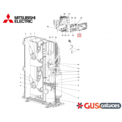 Platine de contrôle T7WE95315 Mitsubishi