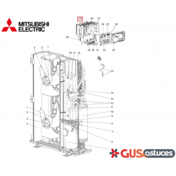 Platine de puissance T7WE73313 Mitsubishi