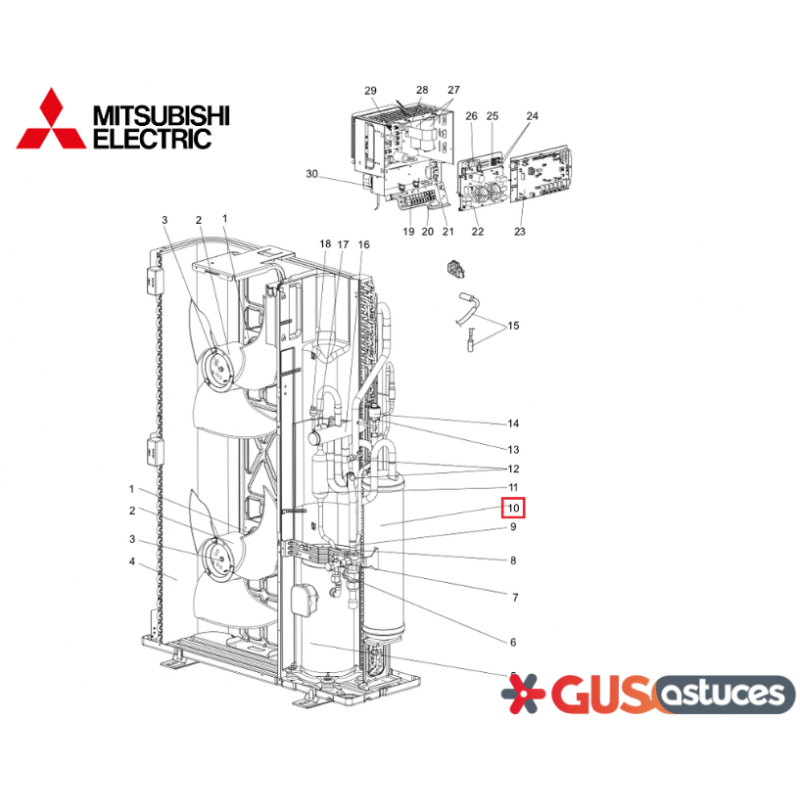 Bouteille accumulatrice R01E40440 Mitsubishi