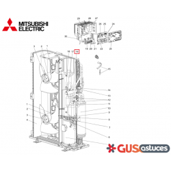 Vanne 4 voies R01E12403 Mitsubishi