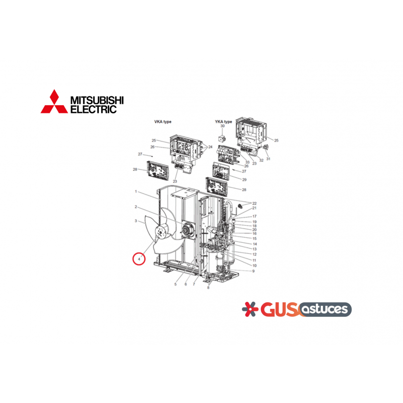 Ecrou hélice E27A15508 Mitsubishi