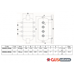 Bouteille de découplage hydraulique 25 litres Daikin