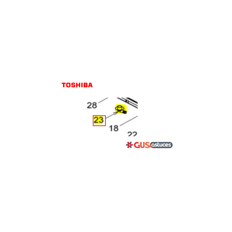 Coude d'évacuation des condensats 43T79305 Toshiba