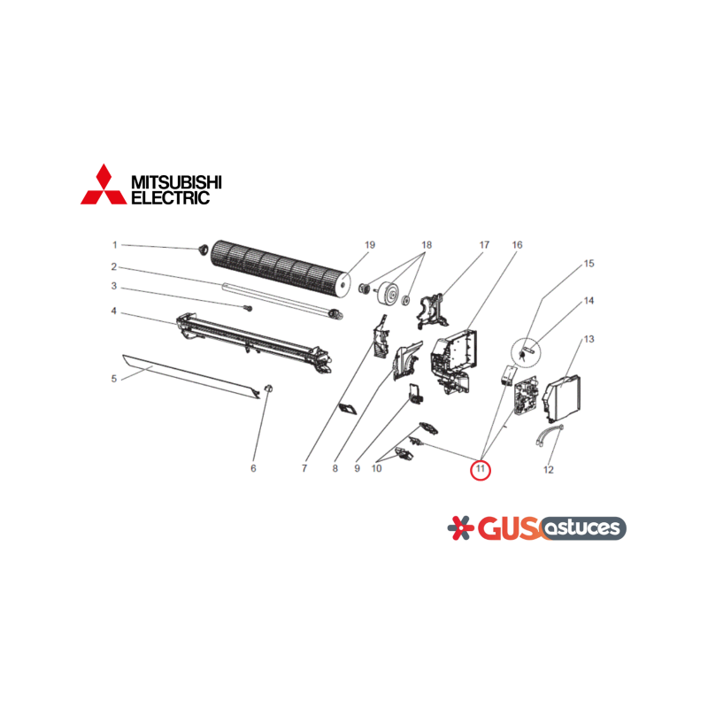 Carte de contrôle G2W007410 Mitsubishi