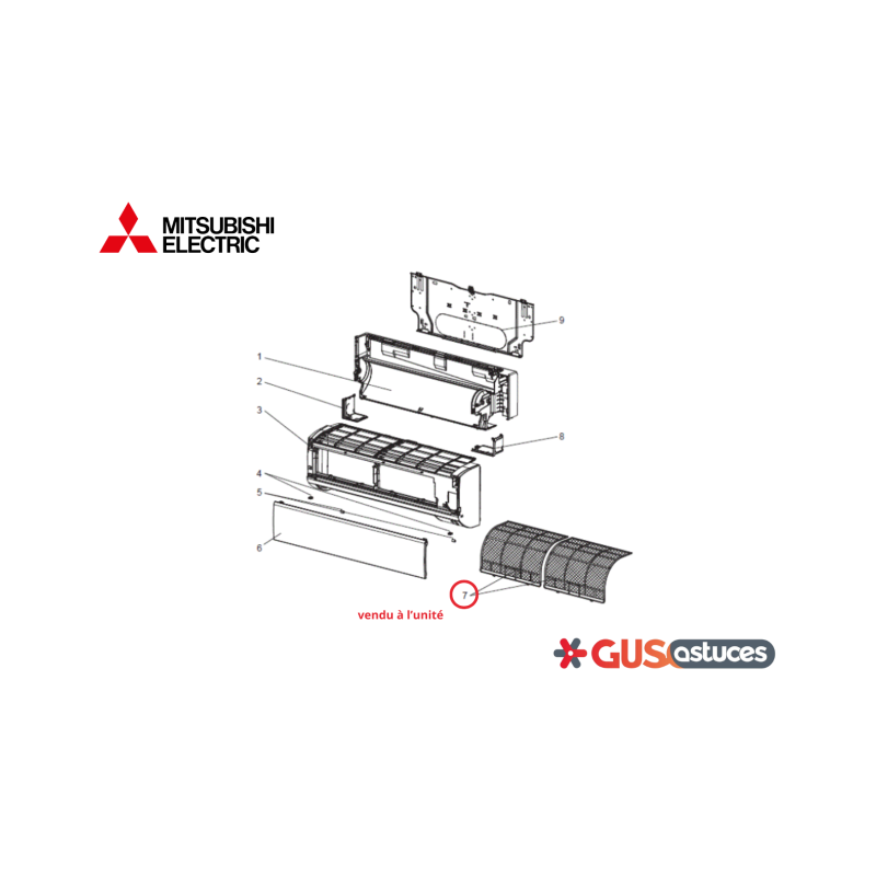 Filtre à air E22N87100 Mitsubishi