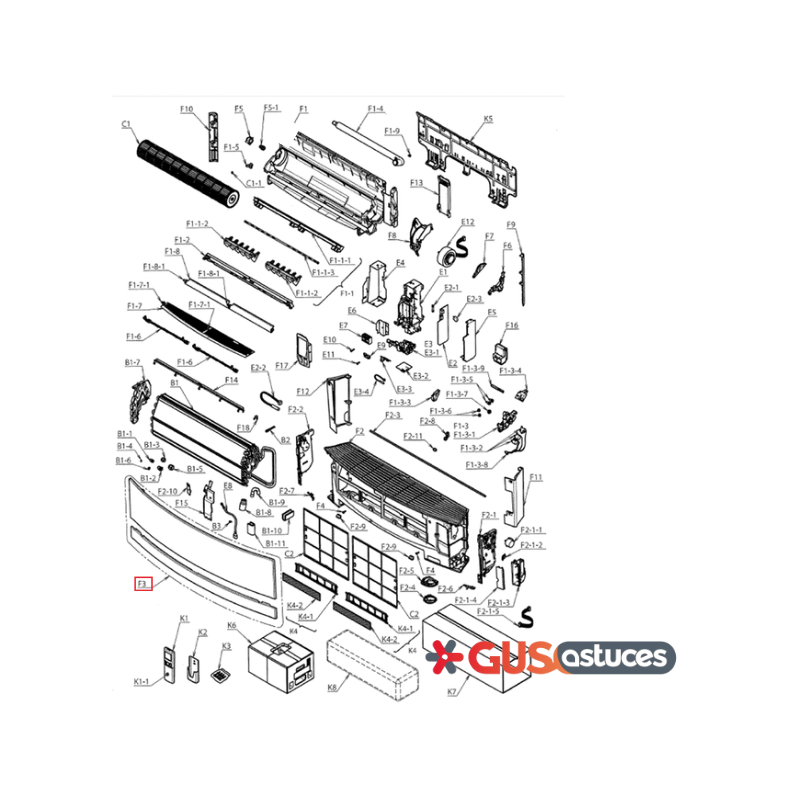 Panneau avant 5013047 Daikin