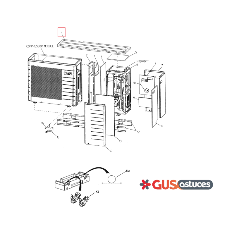 Couvercle 301085P Daikin