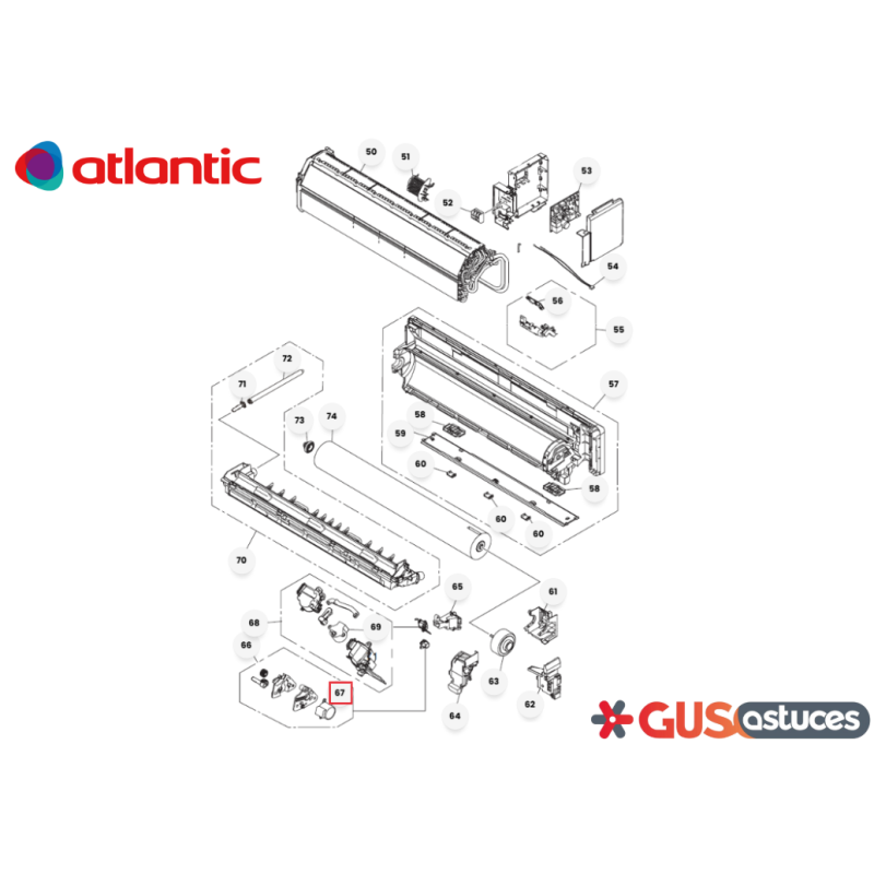 Moteur volet 897865 Atlantic