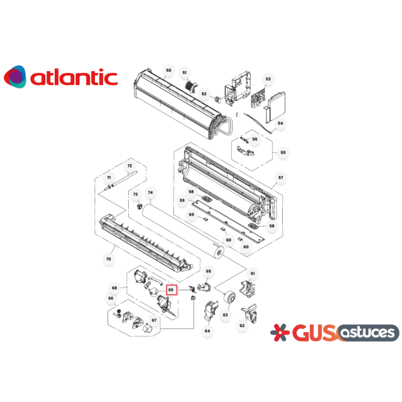 Moteur volet 897866 Atlantic