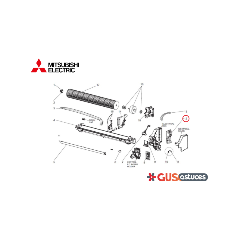 Carte de puissance E2242K440 Mitsubishi