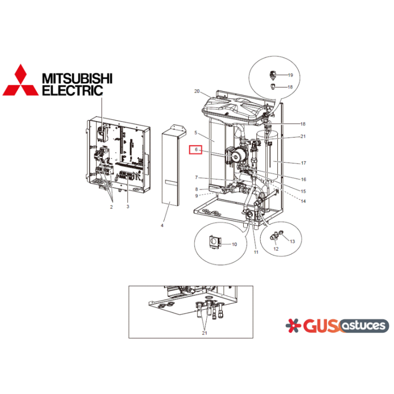 Circulateur S70C07355 Mitsubishi