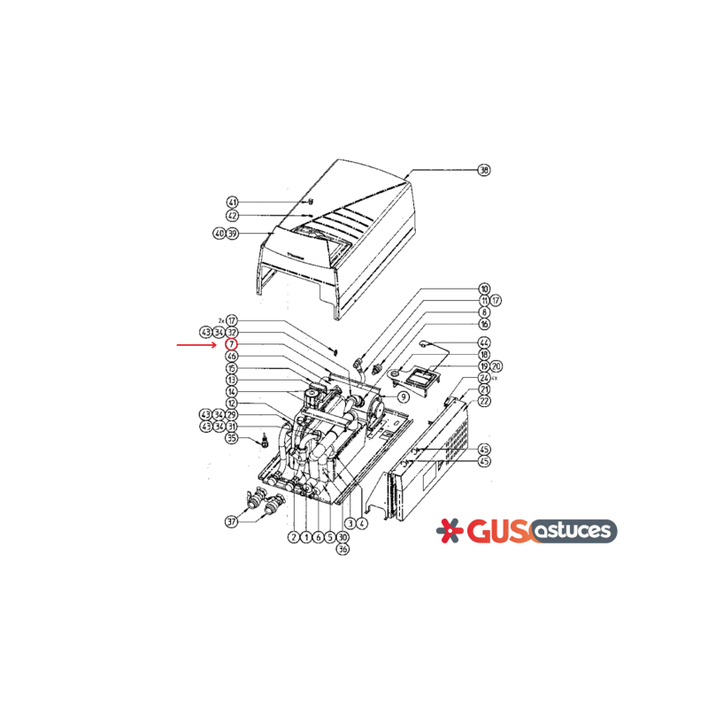 Résistance électrique 301710P Daikin