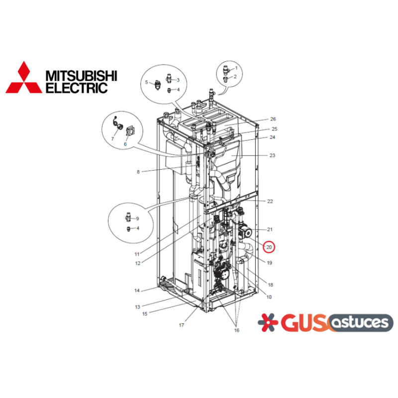 Circulateur S70C05355 Mitsubishi