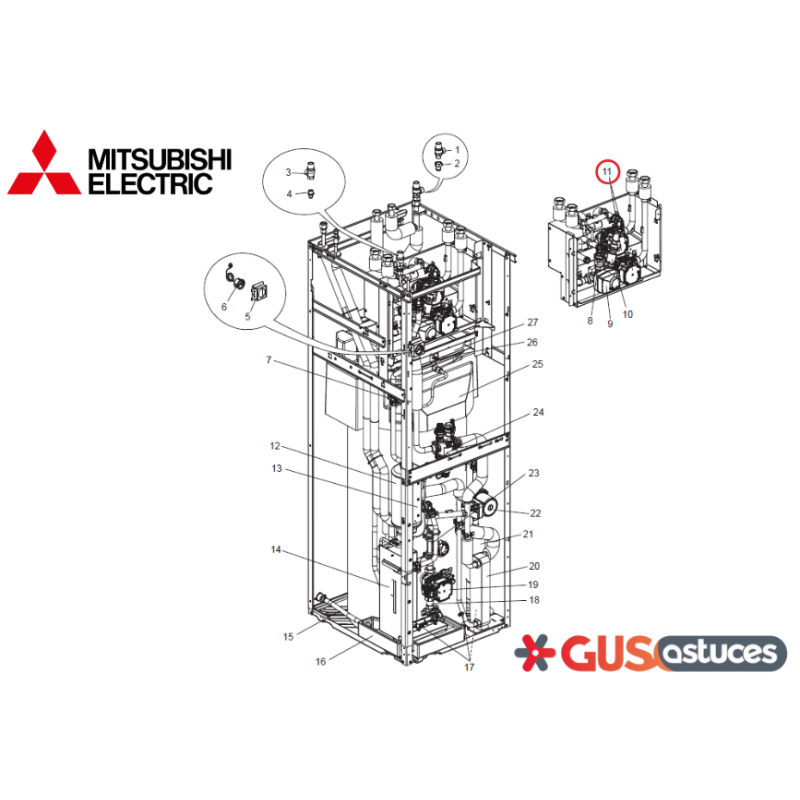 Circulateur S70T19355 Mitsubishi