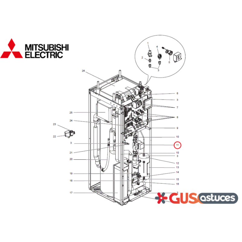 Circulateur S70C01355 Mitsubishi