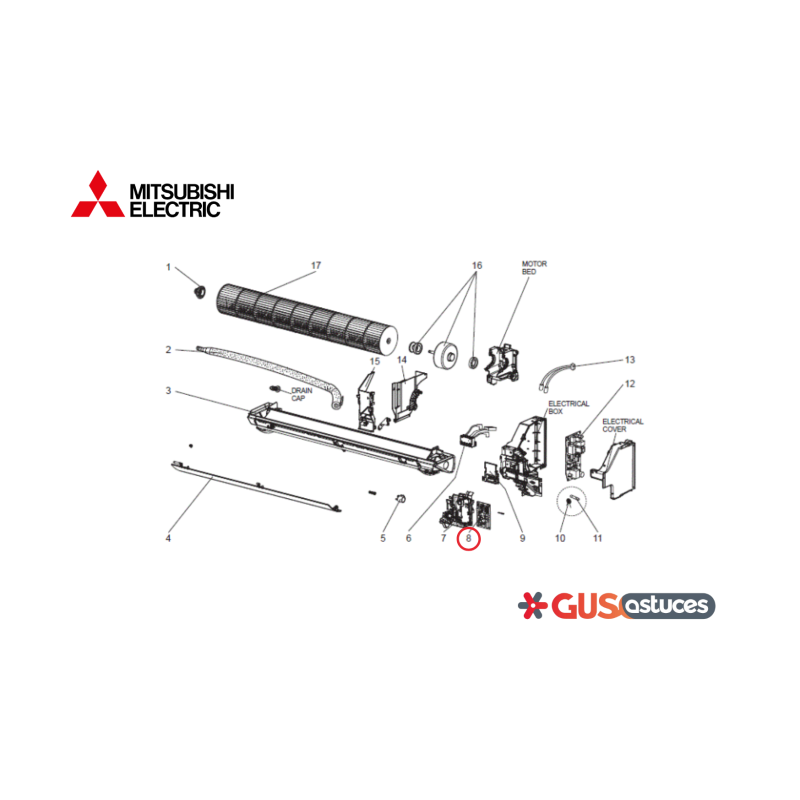 Carte de contrôle E2212F452 Mitsubishi