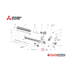 Moteur de balayage E22C32303 Mitsubishi