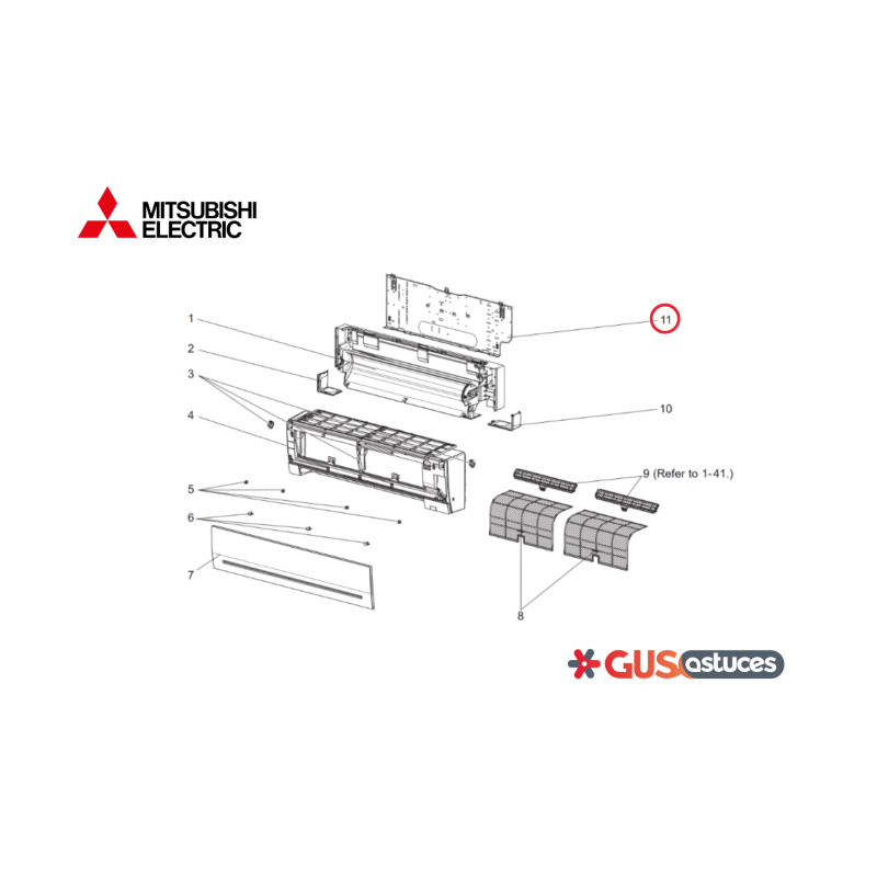 Tôle de montage E2289F970 Mitsubishi