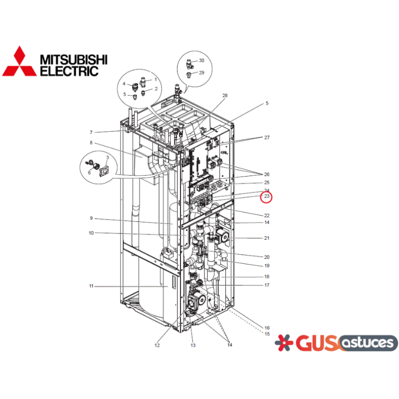 Vanne 3 voies S70C24406 Mitsubishi