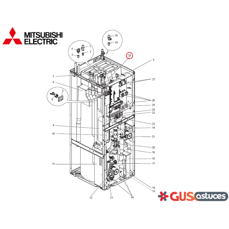 Vase d'expansion S70C15402 Mitsubishi