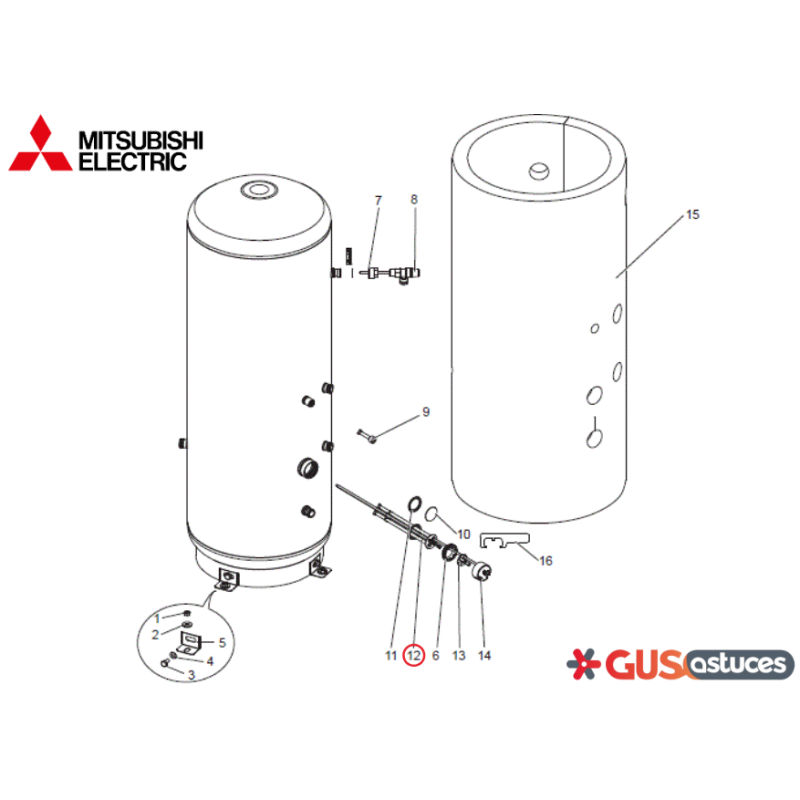 Thermoplongeur S70C50445Mitsubishi