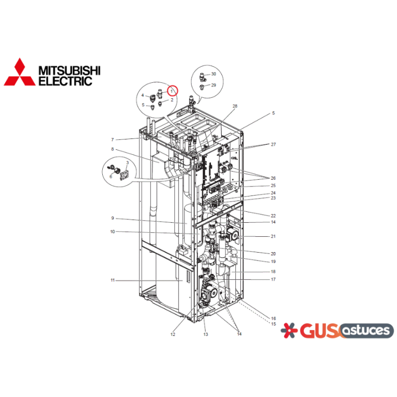 Soupape de décharge S70C21404 Mitsubishi