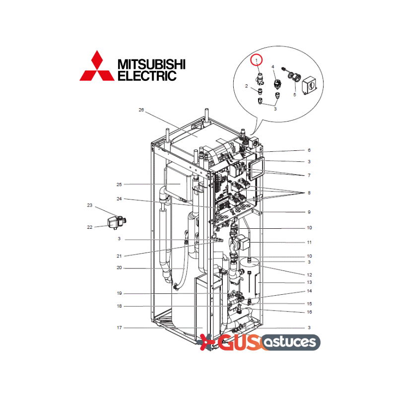 Soupape de décharge S70C18404 Mitsubishi