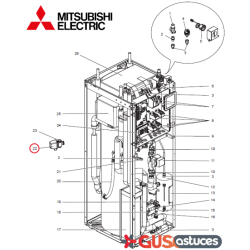 Vanne 3 voies S70C33762 Mitsubishi