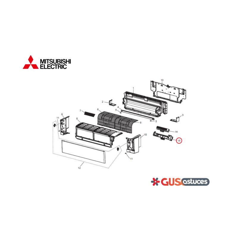 Support dispositif de purification de l'air E2269R775 Mitsubishi