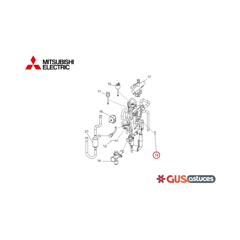 Sonde d'aspiration G4WW03202 Mitsubishi