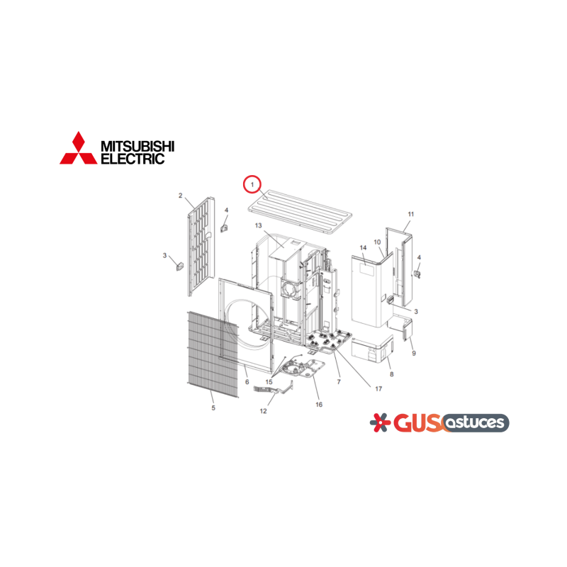 Capot du dessus G4WW01065 Mitsubishi