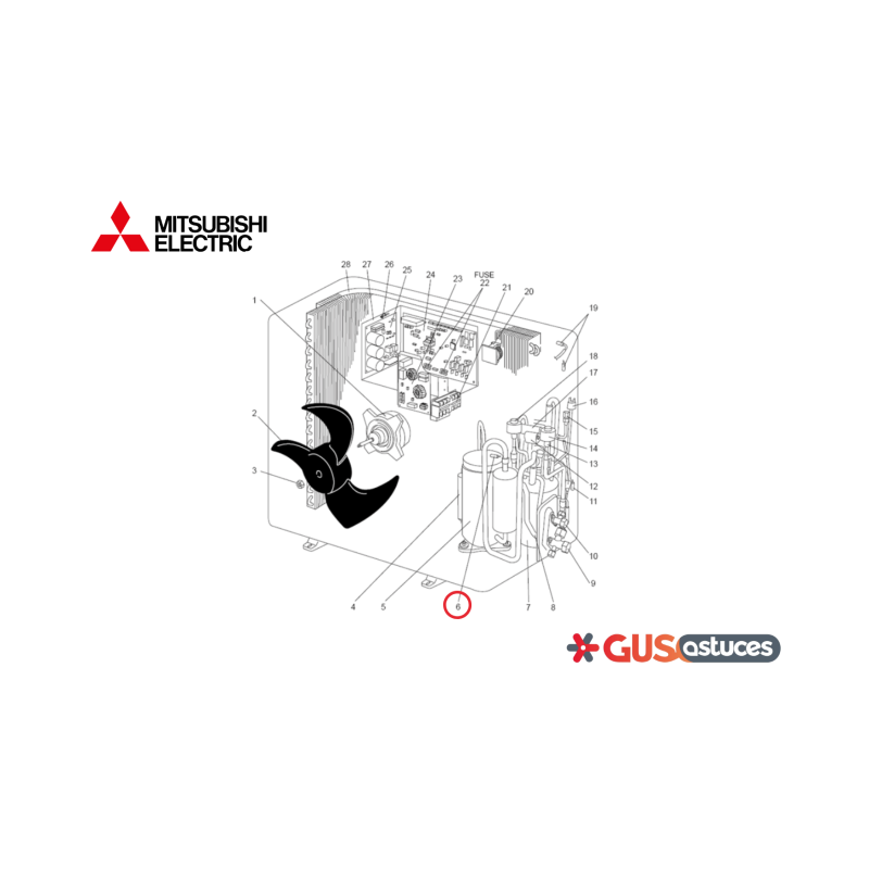 Sonde de décharge R01E08201 Mitsubishi