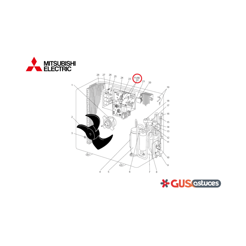 Fusible R01E06239 Mitsubishi