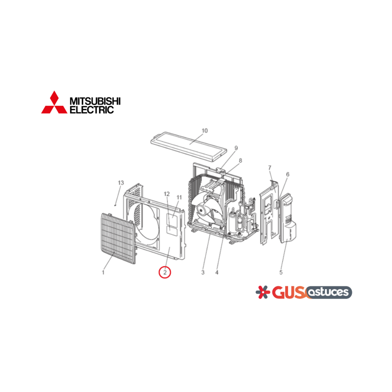 Panneau avant R01E25668 Mitsubishi