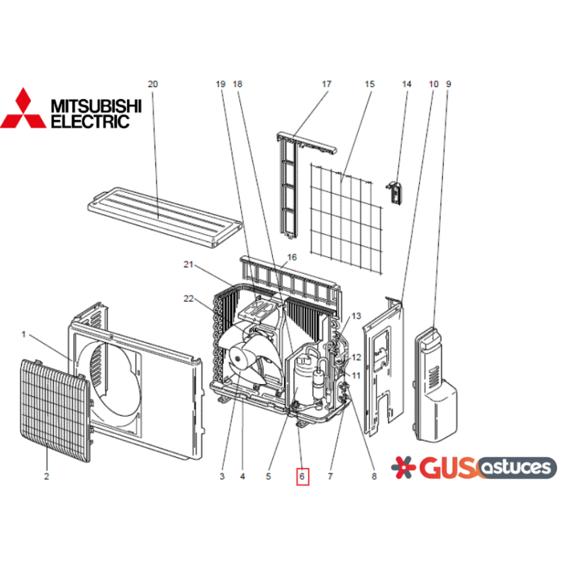 Silent bloc compresseur E22C34506 Mitsubishi