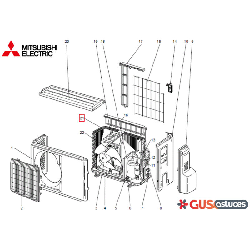 Échangeur E22G12630 Mitsubishi