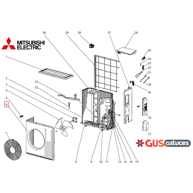 Façade avant E22R13232 Mitsubishi