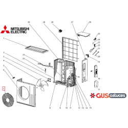 Grille de refoulement E22F73521 Mitsubishi