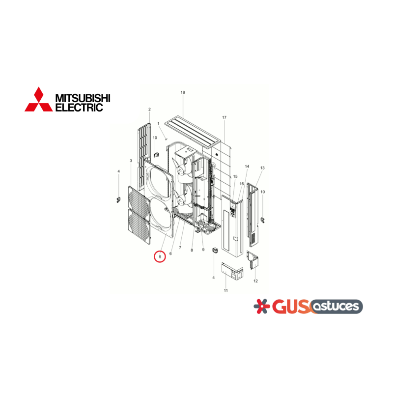 Panneau avant T7WE13667 Mitsubishi