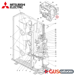 Carte de contrôle T7WS43315 Mitsubishi