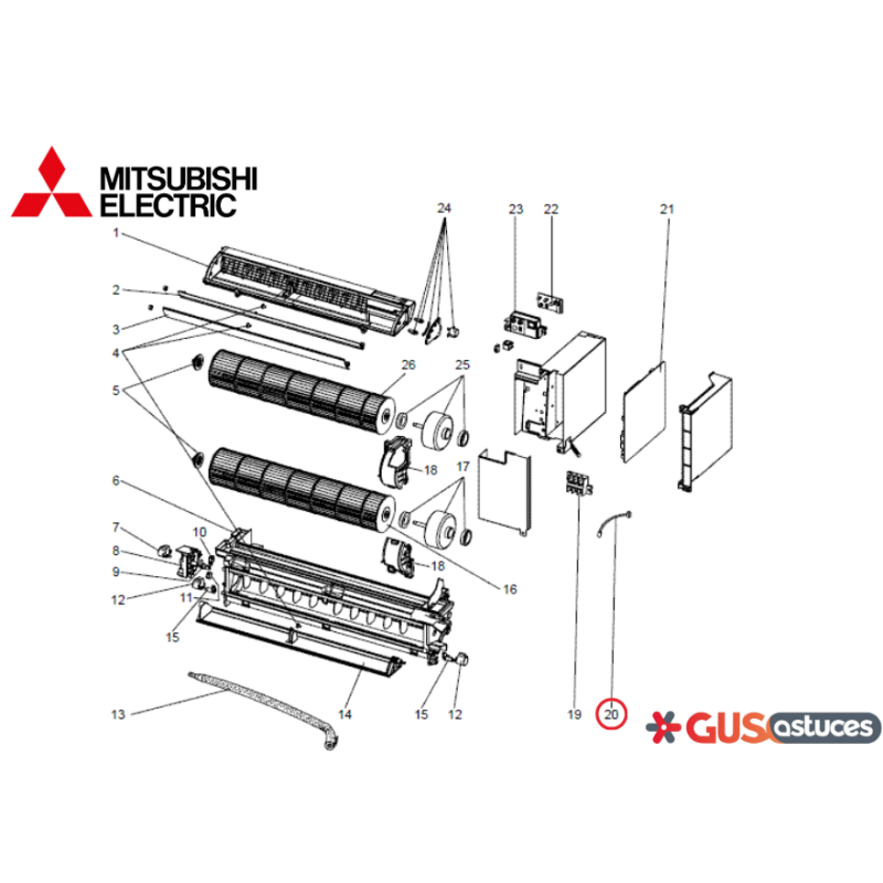 Sonde température M21L3V307 Mitsubishi