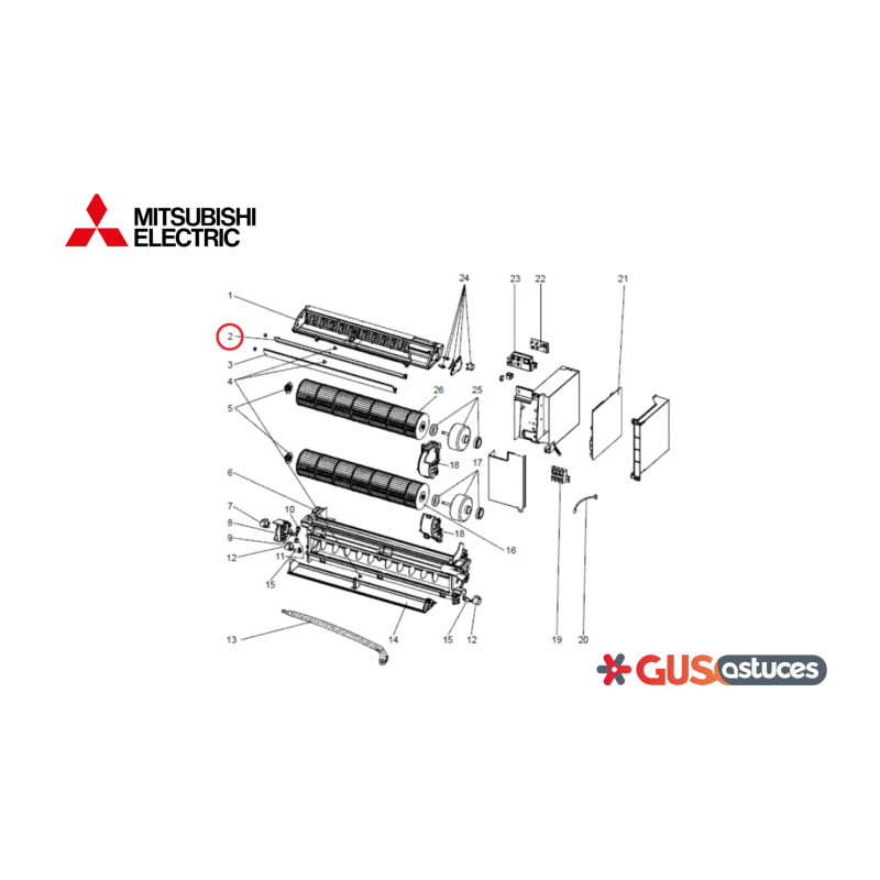 Volet M21L4V040 Mitsubishi