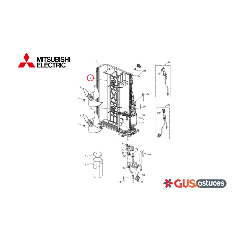 Moteur ventilateur R01F09221 Mitsubishi