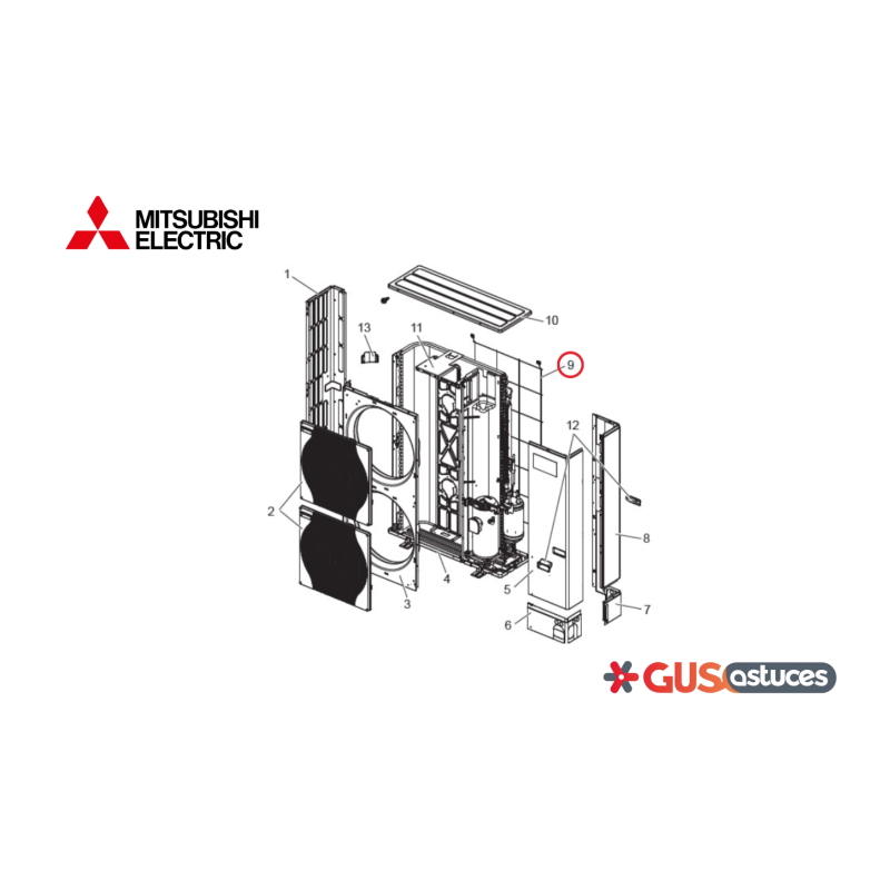 Protection arrière R01E07698 Mitsubishi