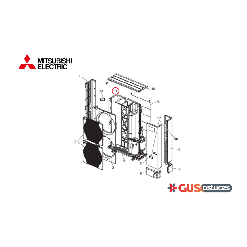 Support moteur R01E62130 Mitsubishi